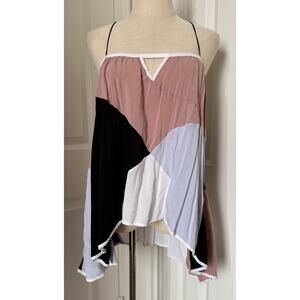 Free People ColorBlock Movement Blouse Women’s Size Small Soft To The Touch